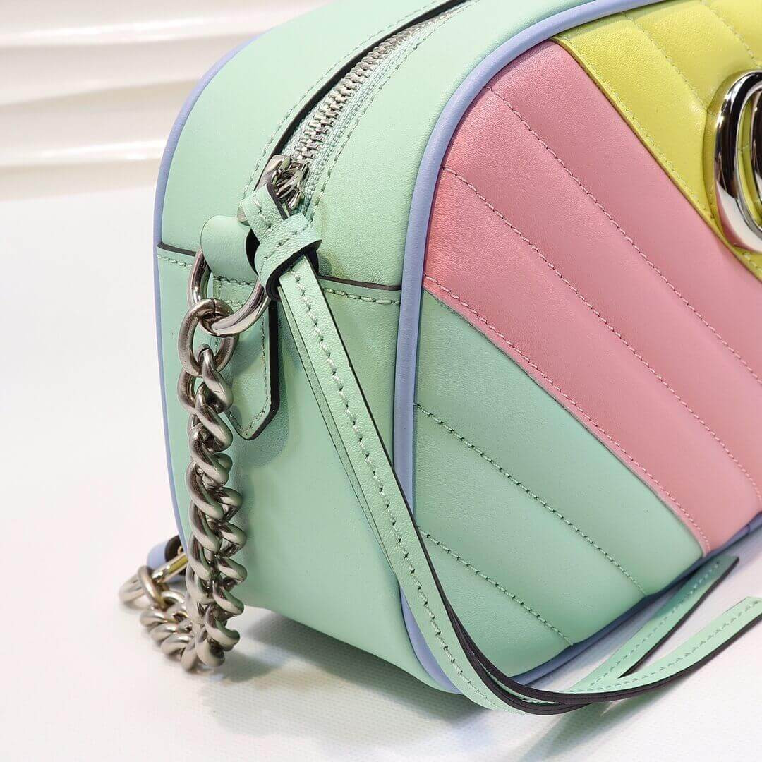 Gucci GG Marmont Small Shoulder Bag In Pastel And Rainbow 447632