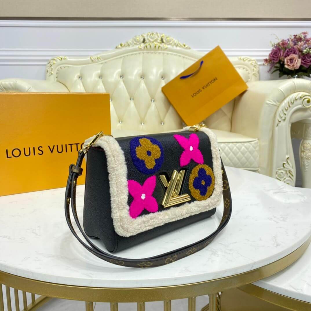 Louis Vuitton Twist MM M56976 In Leather and Shearling