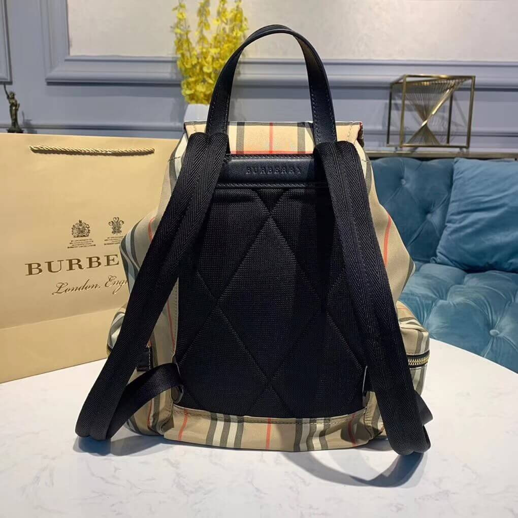 Burberry The Medium Rucksack in Icon Stripe Nylon 80151461
