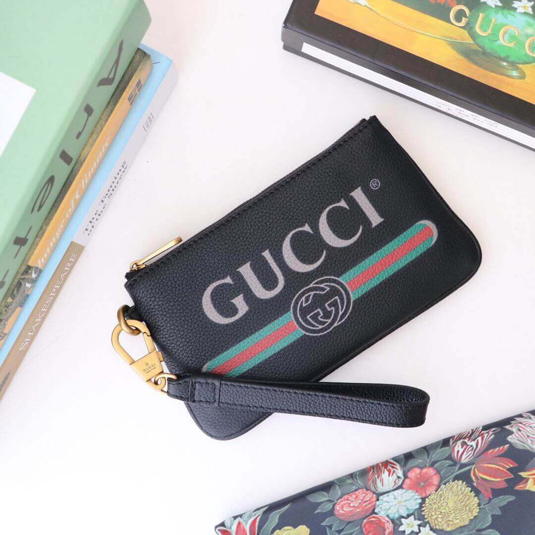 Gucci Logo Print Clutch Bag 526886