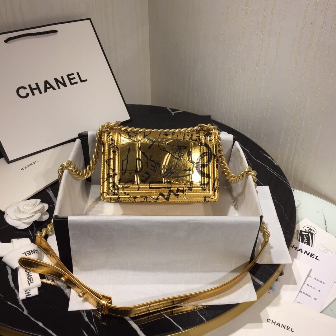 Chanel Crocodile Embossed Boy Chanel Handbag A67086