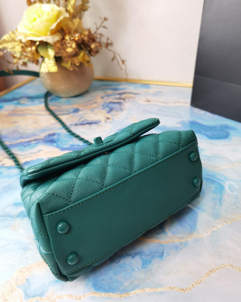 Chanel Mini Coco Handle Ultra Matte Bag in Grained Calfskin AS2215