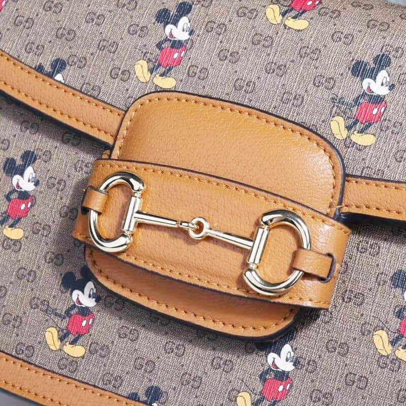 Disney x Gucci 1955 Horsebit GG Supreme Shoulder Bag 602204