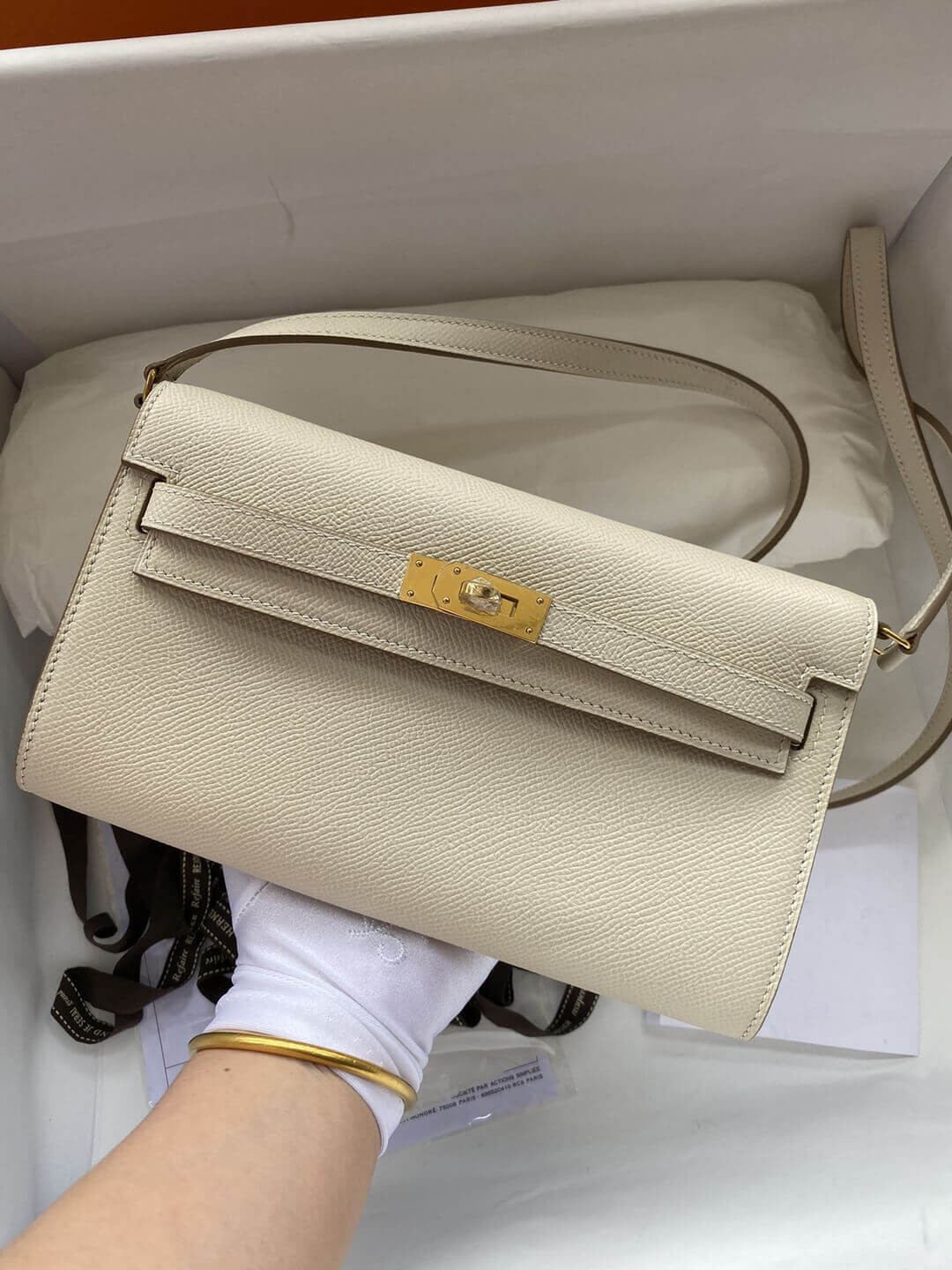 Hermes Kelly Wallet to Go Woc 499041 Off-White