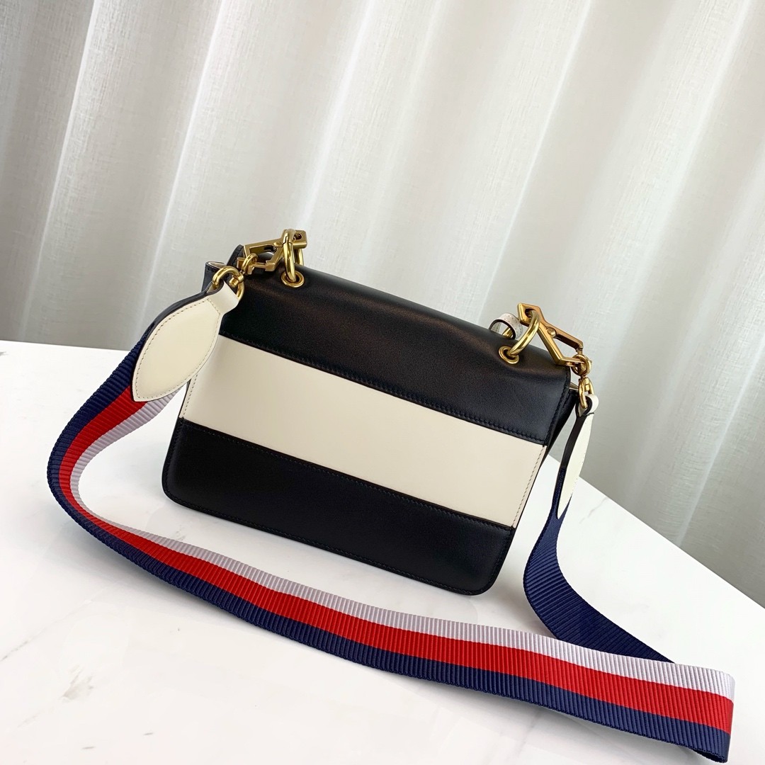 Gucci Queen Margaret Shoulder Bag 476542 Black/White