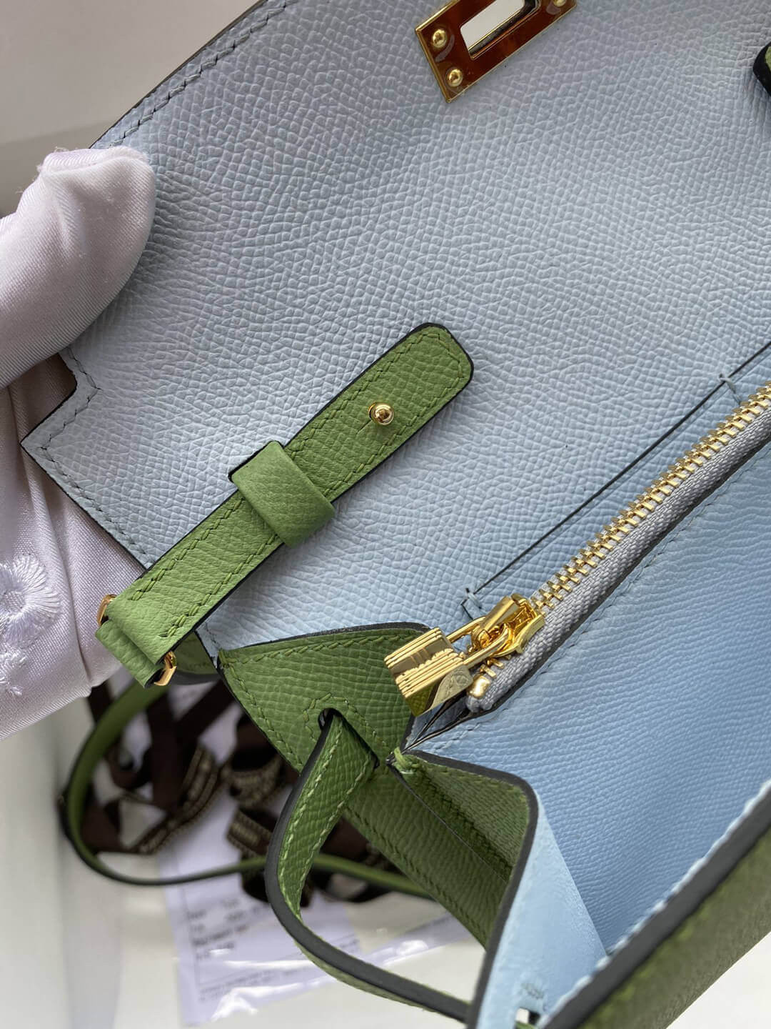 Hermes Kelly Wallet to Go Woc 499041 Green