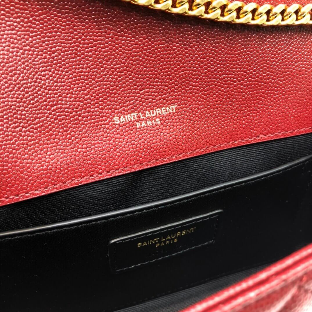 Saint Laurent Grain Leather Envelope Small Bag 526286
