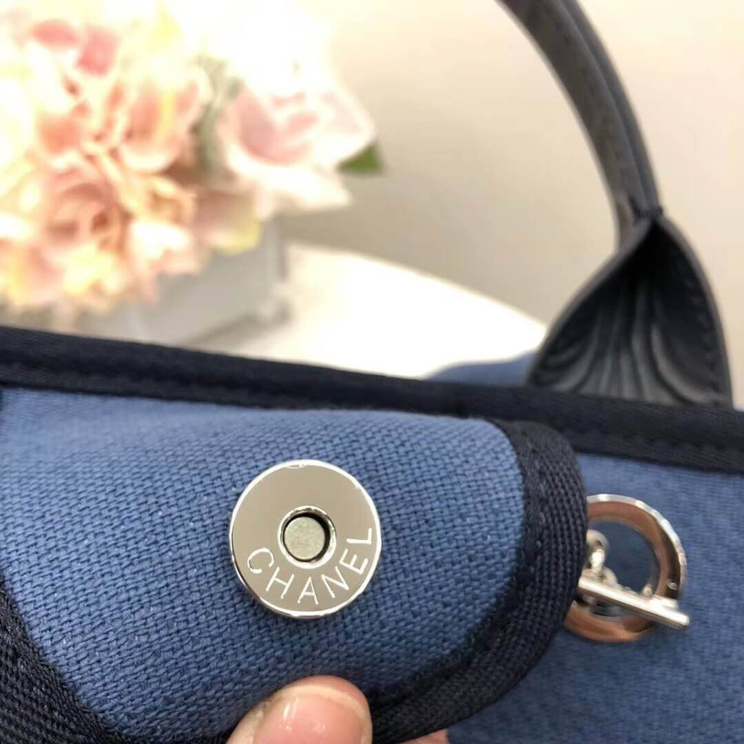 Chanel Deauville Tote 38cm Canvas Bag A66941 Blue