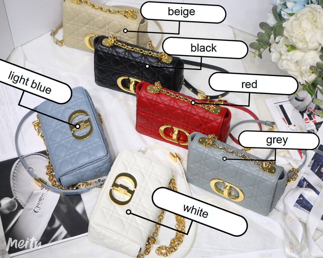 Dior Small Caro Bag in Supple Cannage Calfskin M9241