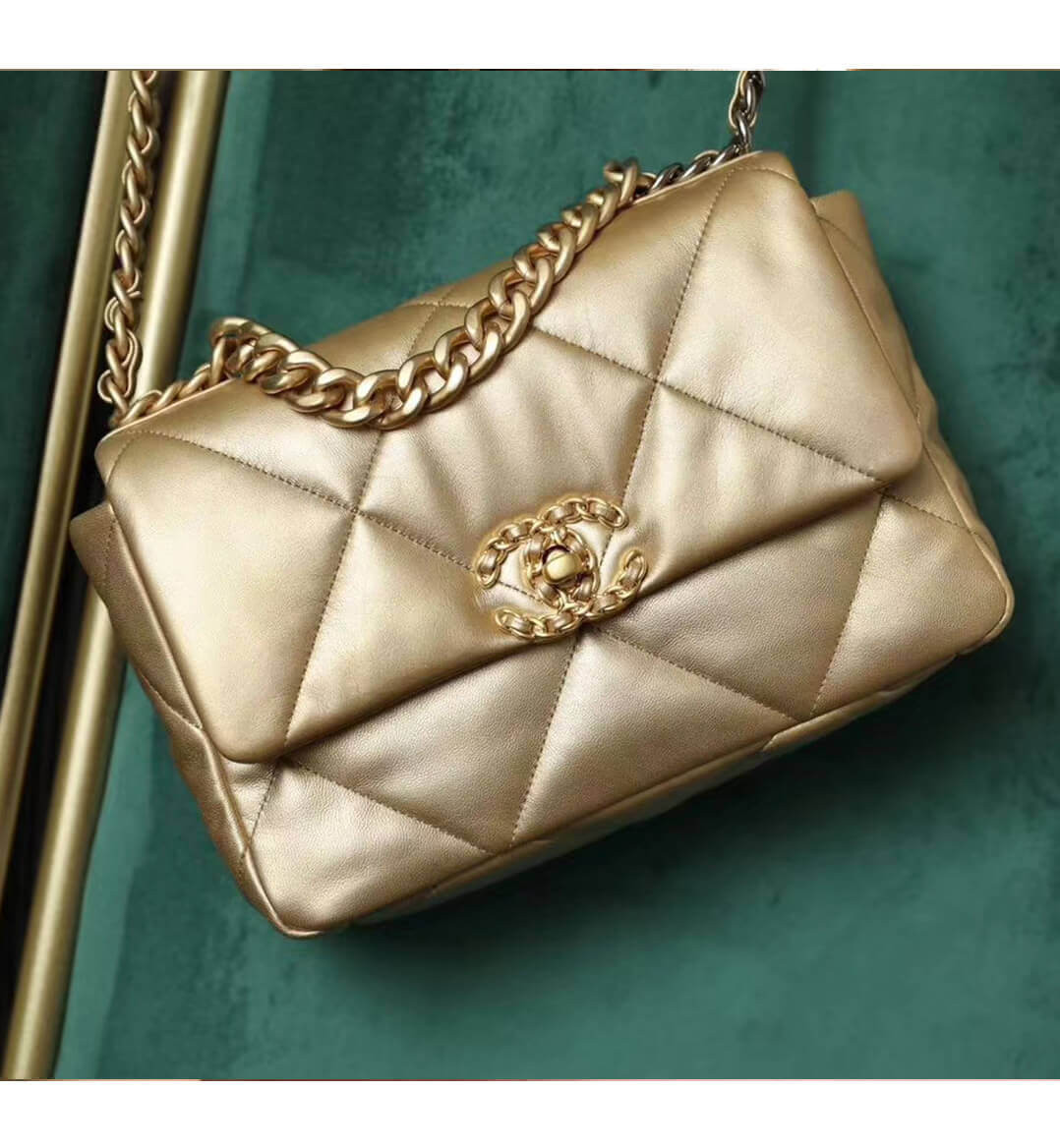 Chanel 19 Flap Bag AS1160 Gold