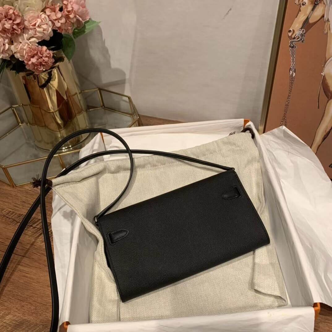 Hermes Kelly Wallet to Go Woc 499041 Black