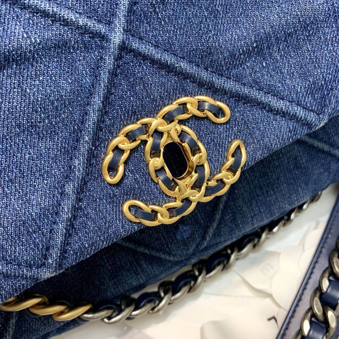 Chanel 19 Small Flap Bag AS1160 Denim