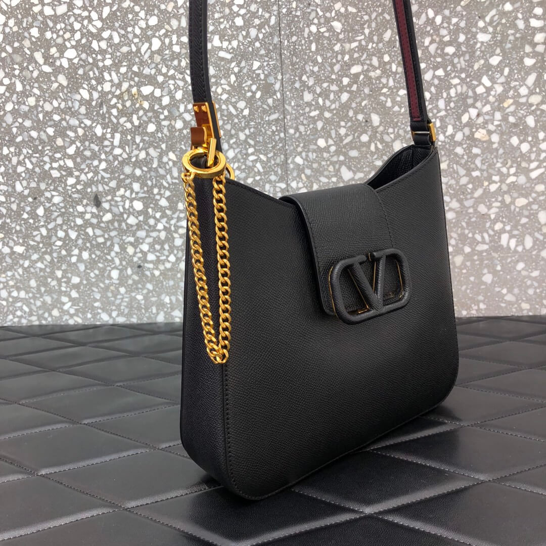 Valentino V-Sling Small Grained-Leather Shoulder Bag 0017