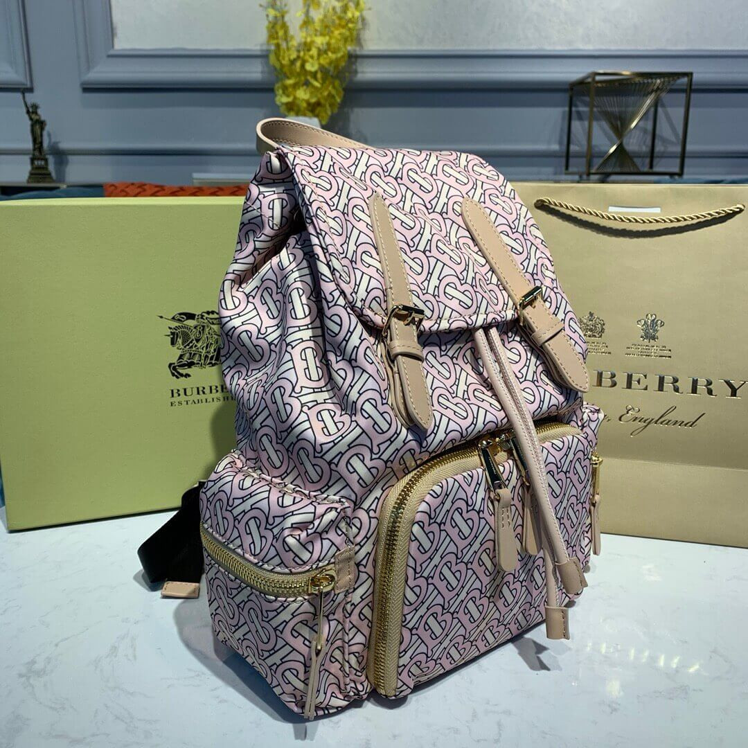 Burberry The Medium Rucksack in Monogram Print Nylon 80116391