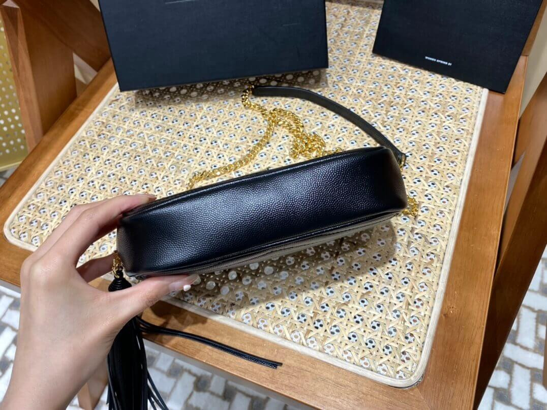 YSL Saint Laurent Lou Mini Camera Bag 585040 in Grain Leather Black