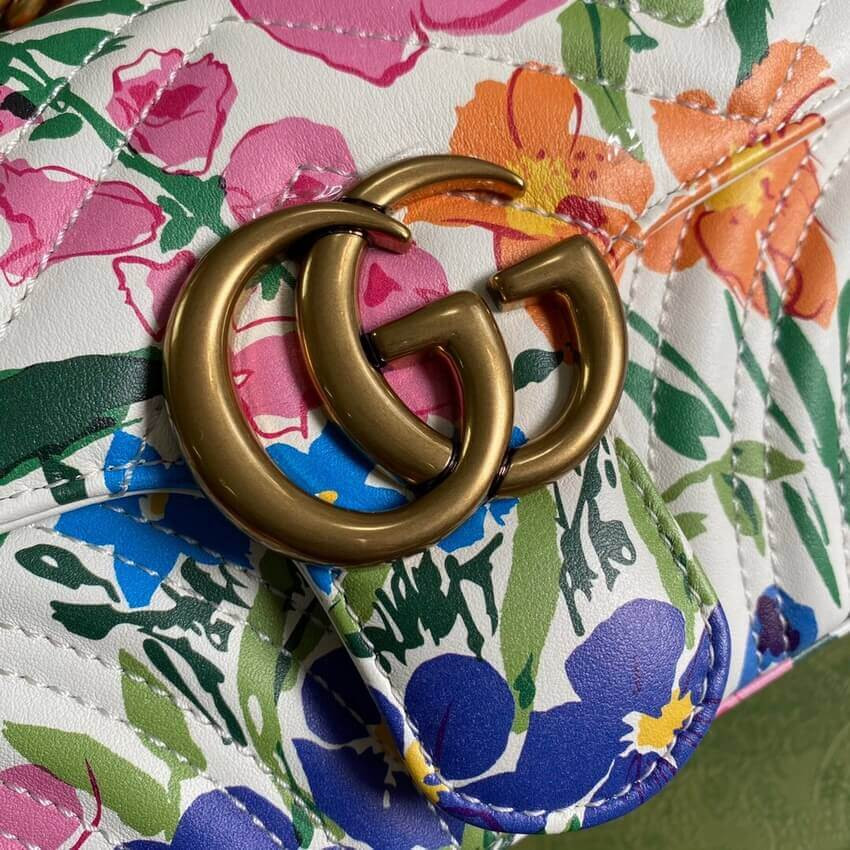 Gucci Ken Scott Print GG Marmont Mini Shoulder Bag 446744