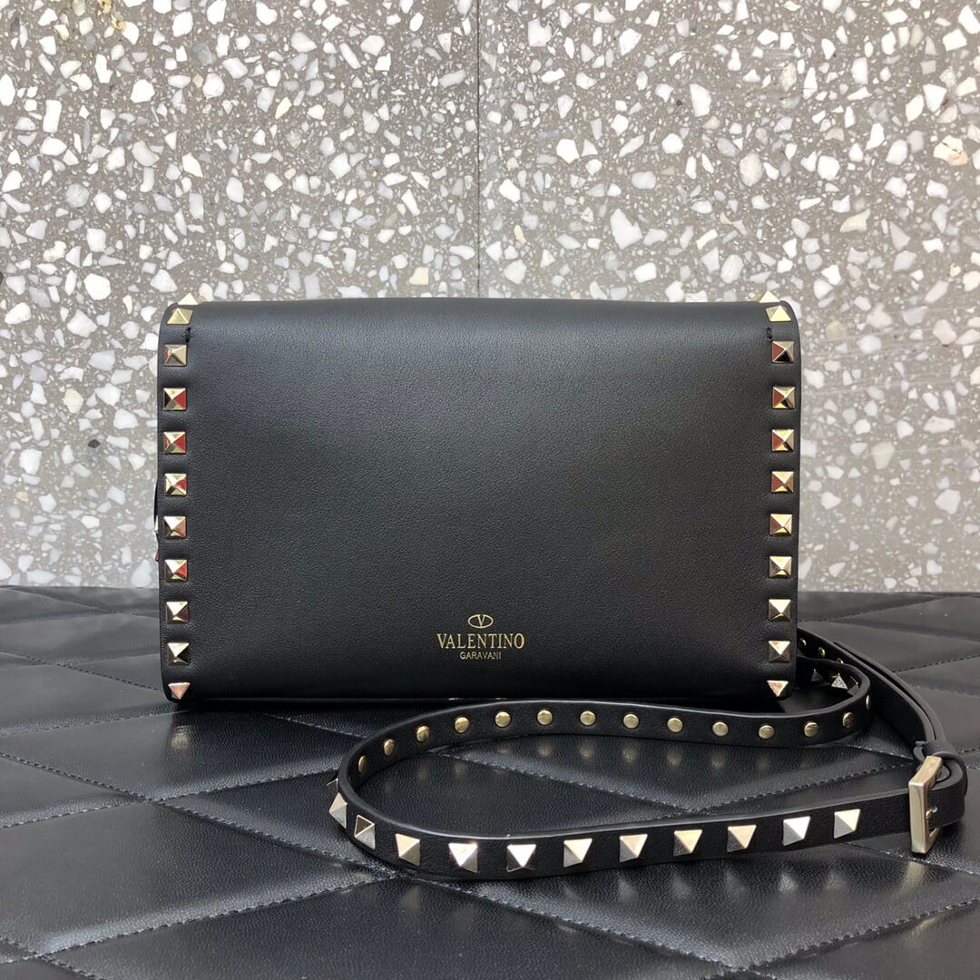 Valentino Garavani Rockstud Calfskin Crossbody Bag 0181