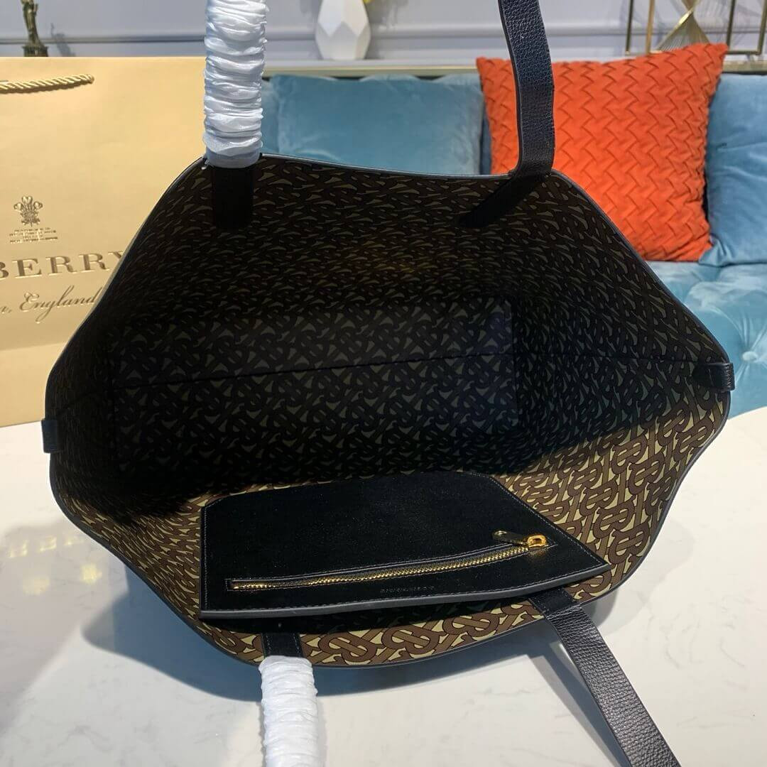 Burberry Embossed Monogram Motif Leather Tote 80196121
