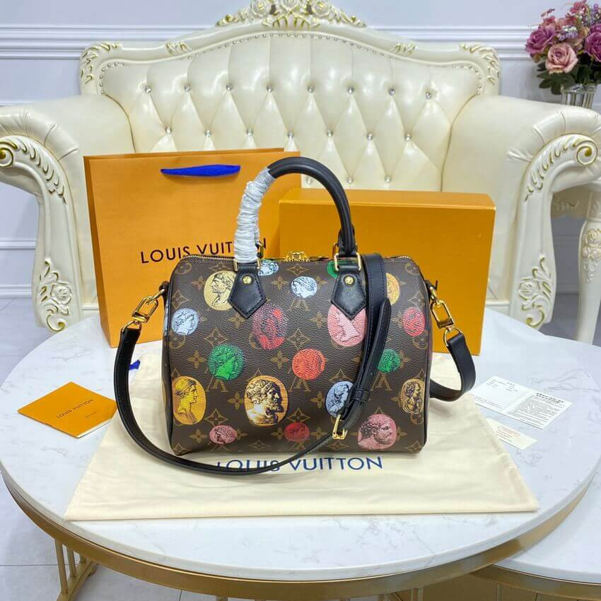 Louis Vuitton Monogram Cameo Printed Speedy Bandouliere 25 M45910