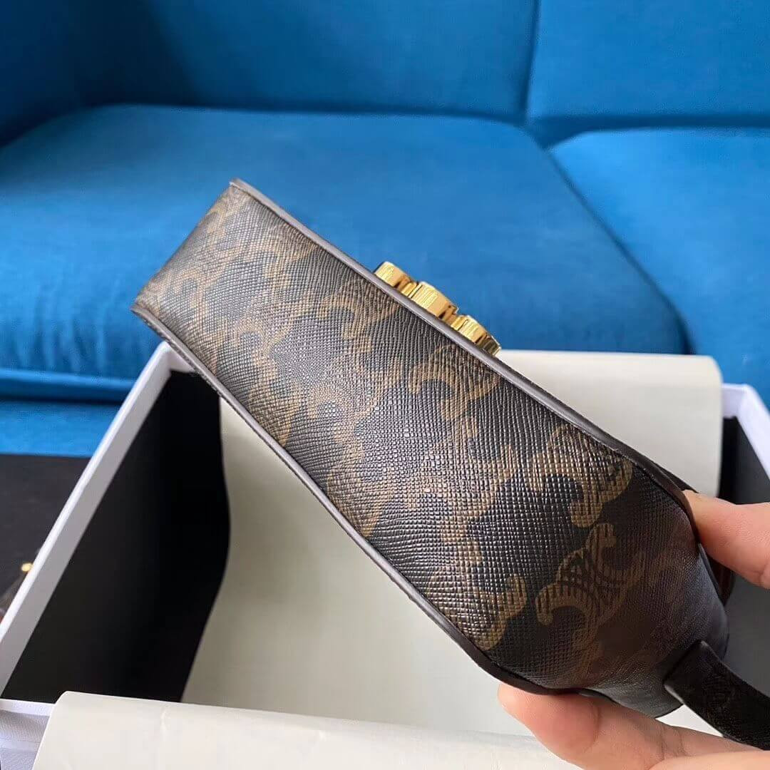 Celine Nano Triomphe Bag In Triomphe Canvas 191902