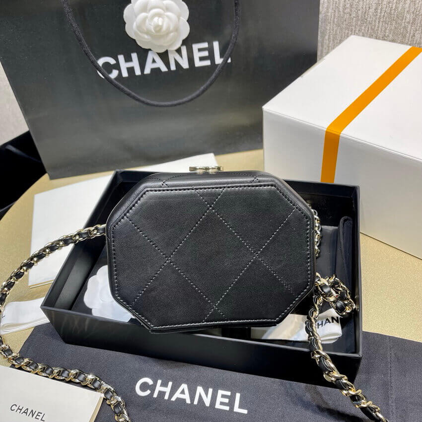Chanel Lambskin Small Vanity Case AS2630 Black