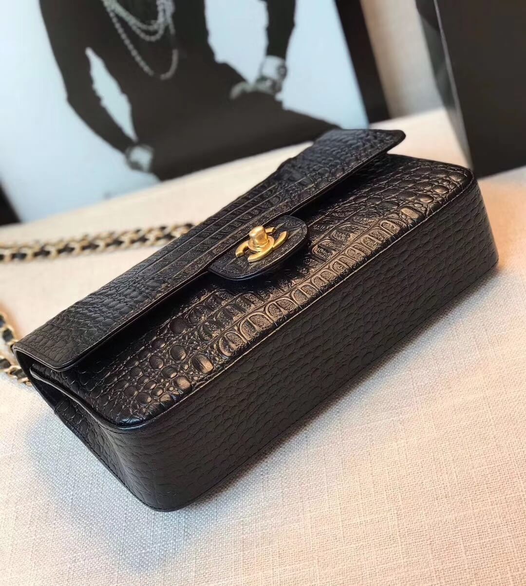Chanel Alligator Flap Classic Bag 1112