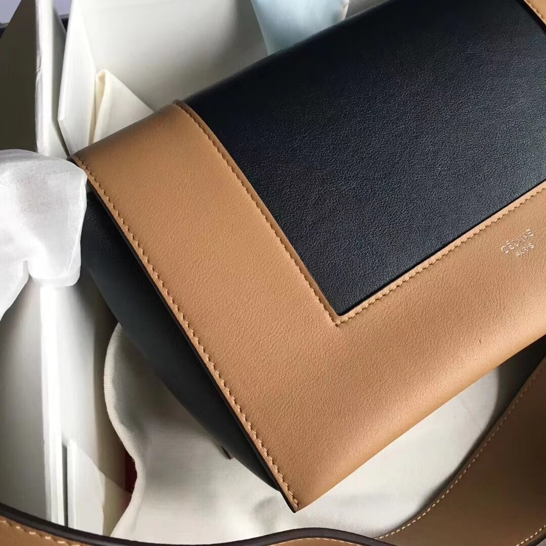 Celine Frame Medium Shoulder Bag 180263 Brown/Black