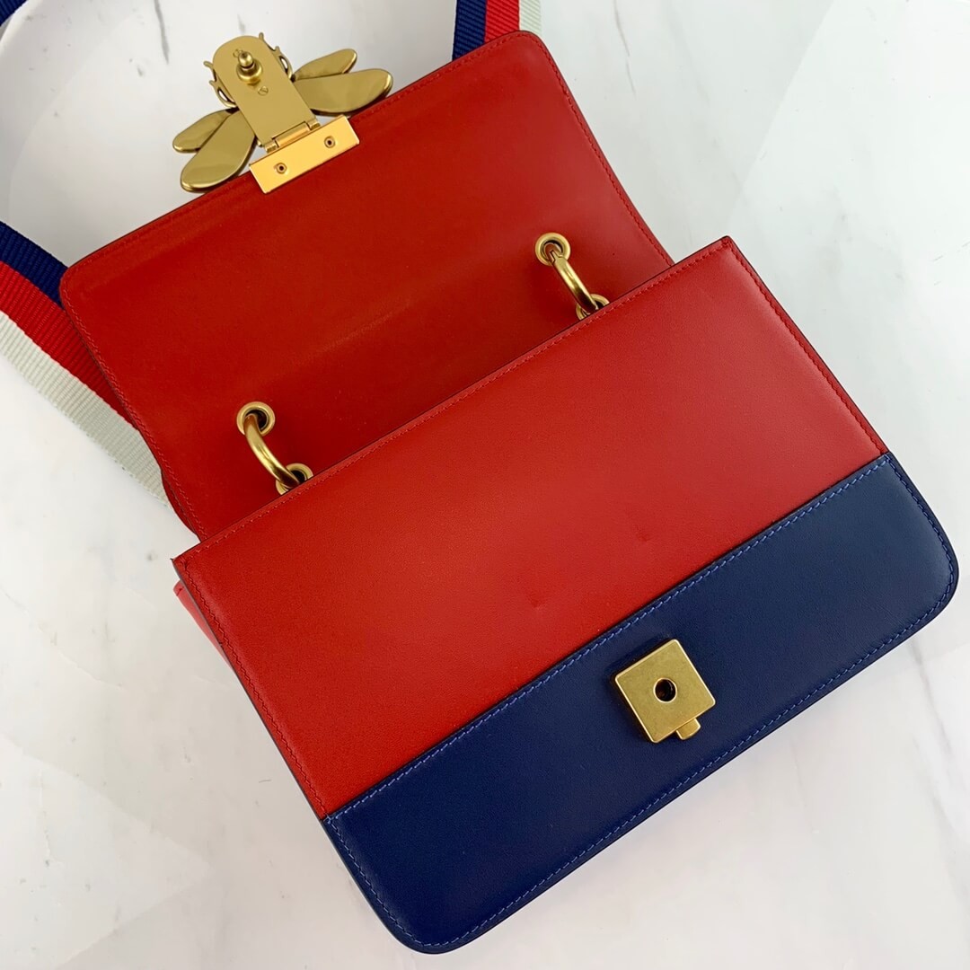 Gucci Queen Margaret Shoulder Bag 476542 Blue/Red/White