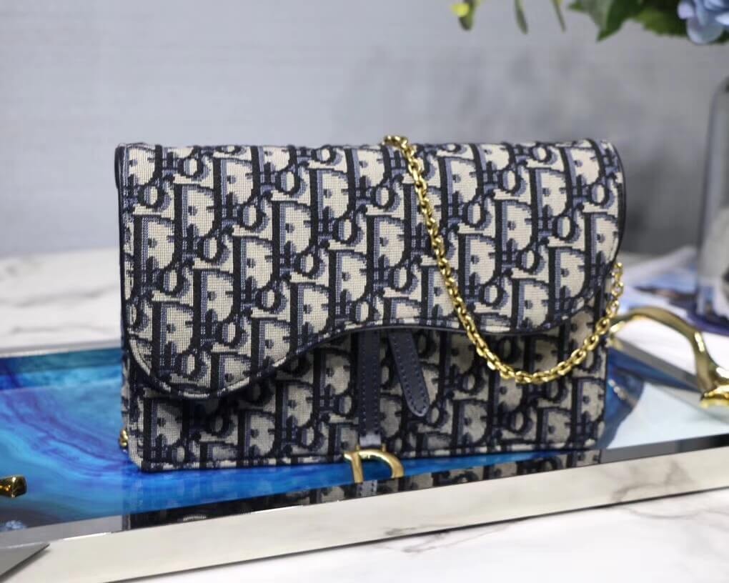 Christian Dior Oblique Saddle Clutch S5620