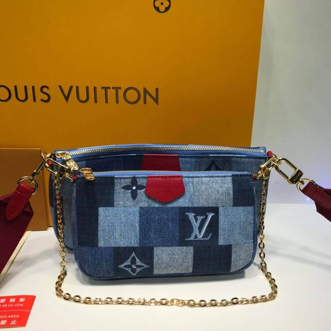 Louis Vuitton Monogram Denim Canvas Multi Pochette Accessoires M44990