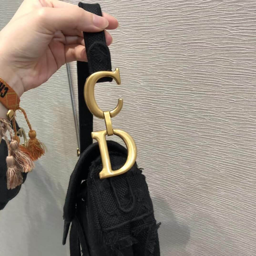 Christian Dior Saddle Bag in Camouflage Embroidery M0446