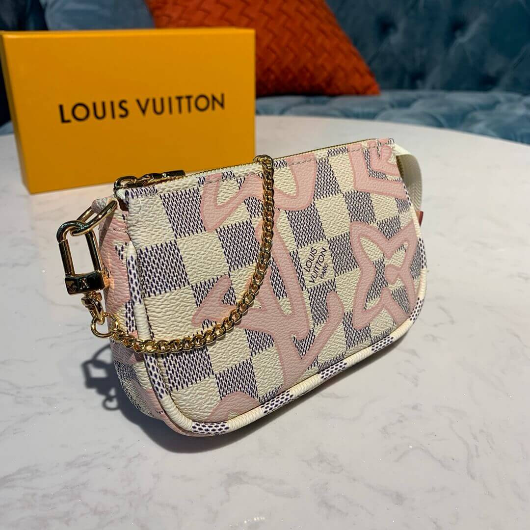 Louis Vuitton Damier Azur Canvas Mini Pochette Accessoires N60051