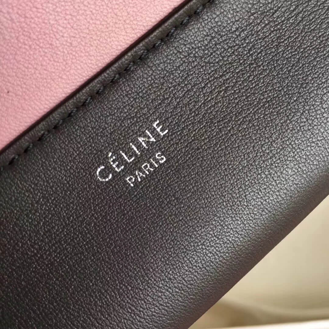 Celine Frame Medium Shoulder Bag 180263 Black/Pink