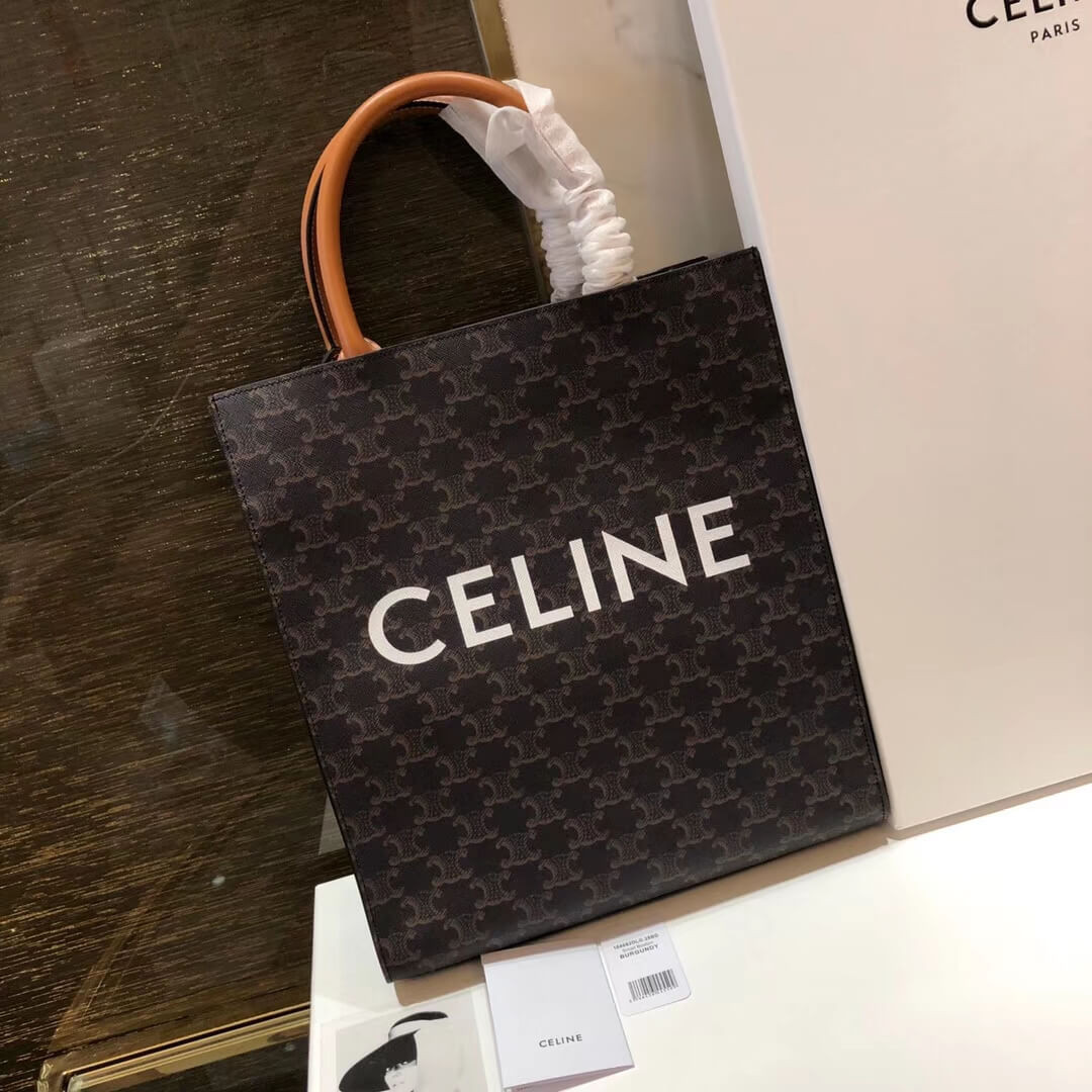 Celine Small Cabas Vertical In Triomphe Canvas 191542