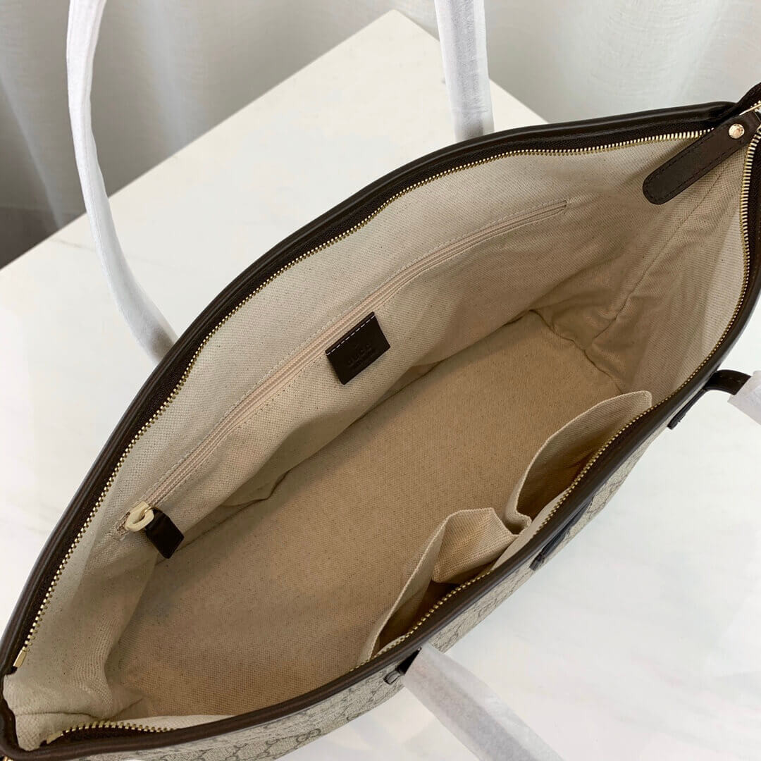 Gucci GG Supreme Zip Medium Tote Bag 353437