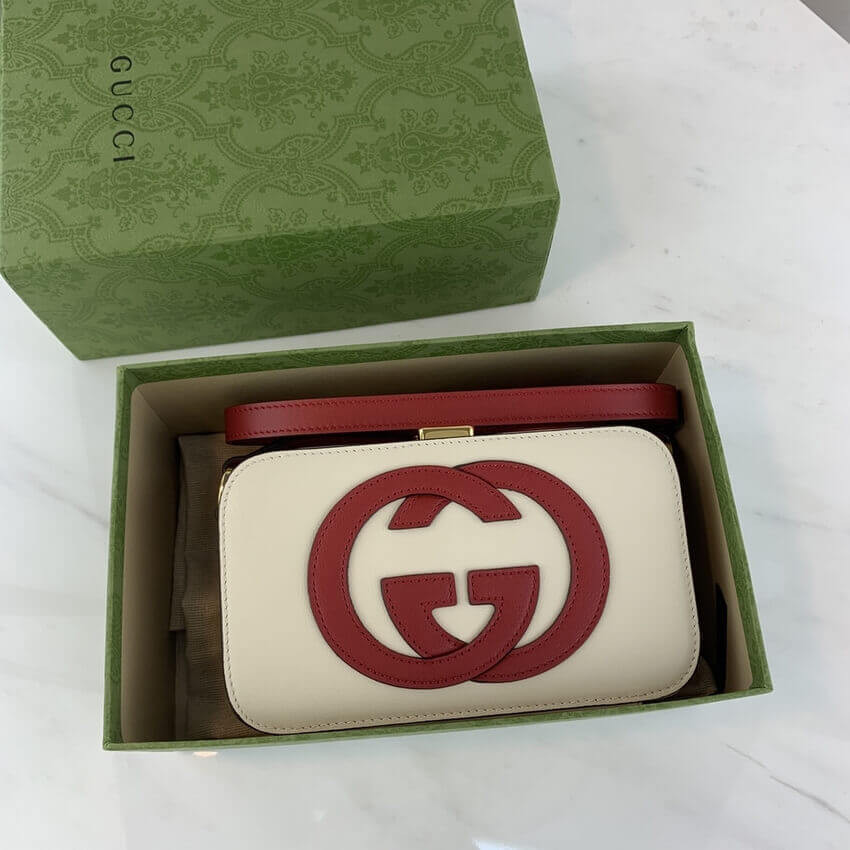 Gucci Interlocking G Mini Bag in White Leather 658230