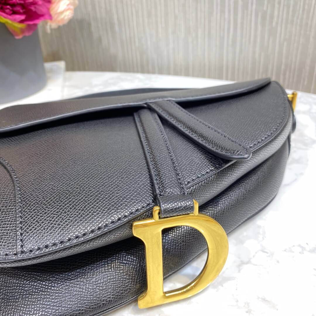Christian Dior Saddle Bag in Grained Calfskin M0446