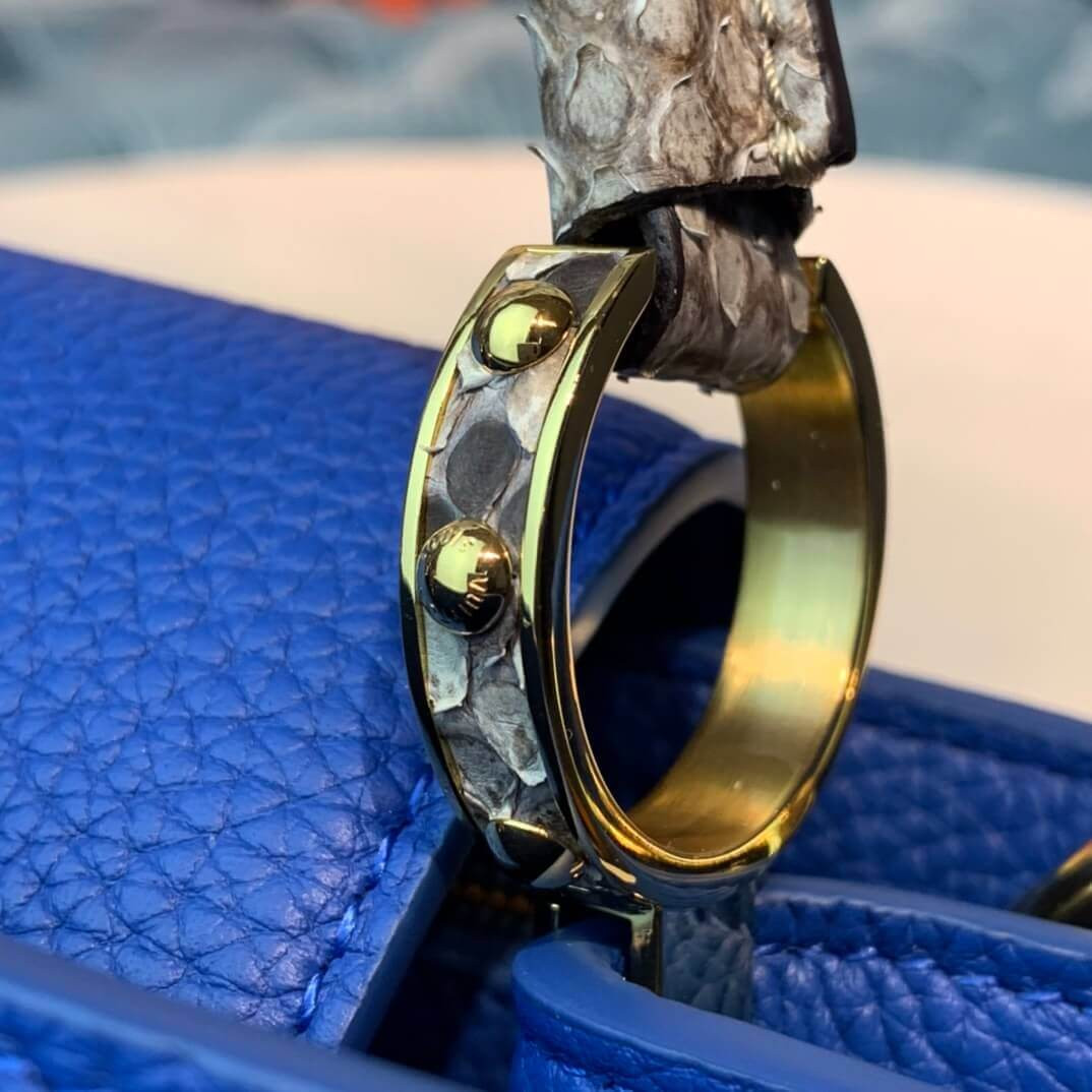 Louis Vuitton Taurillon and Python-skin Capucines BB N98387 N97980