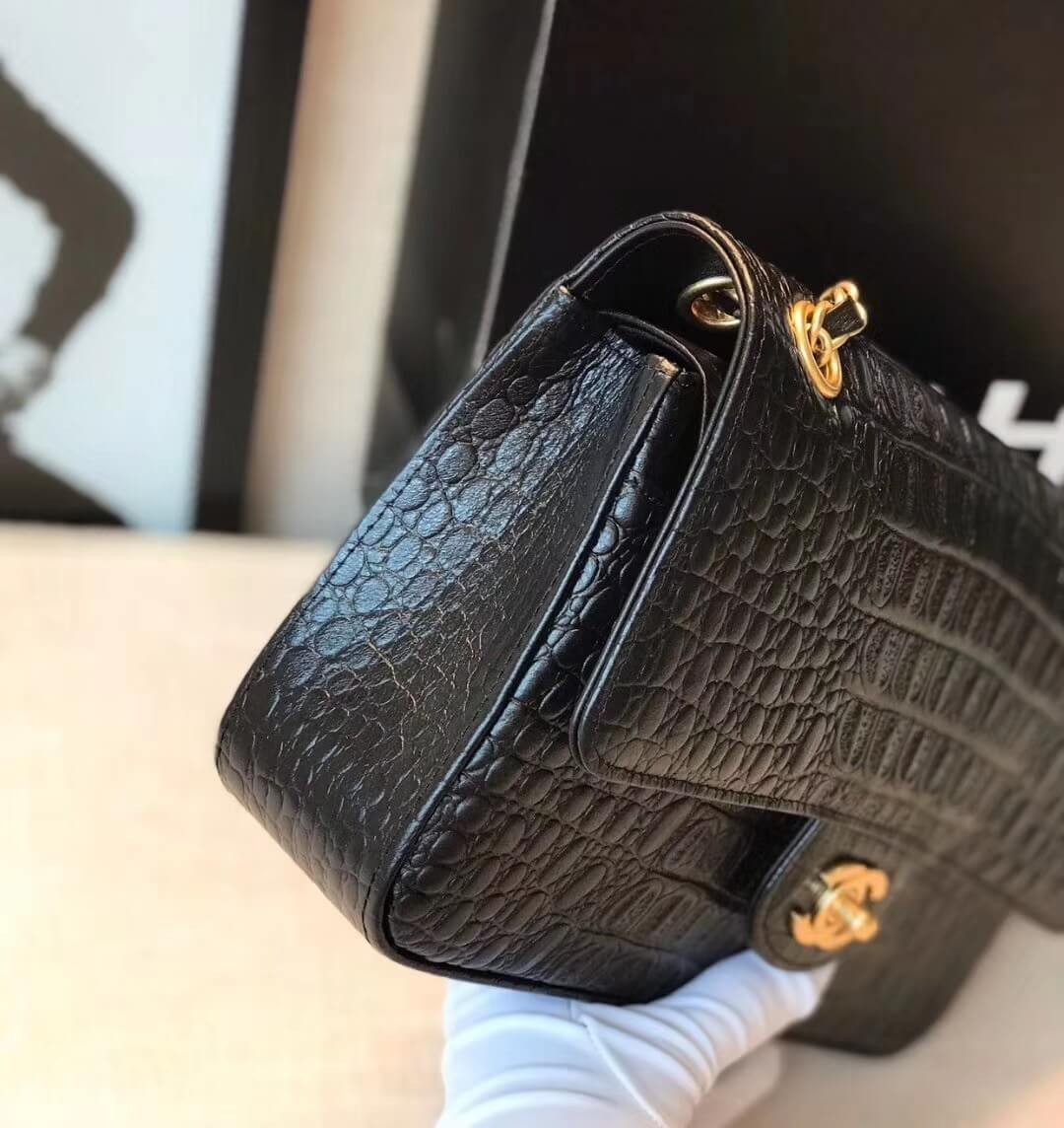 Chanel Alligator Flap Classic Bag 1112