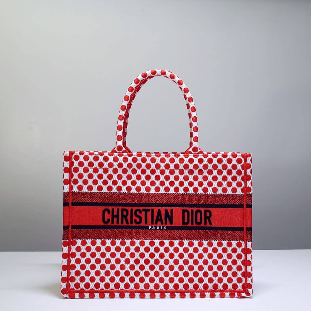 Dior Polkadot Dioramour Small Book Tote Bag M1296