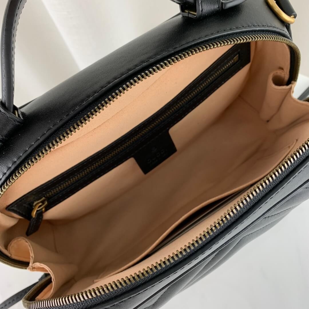 Gucci GG Marmont Matelasse Top Handle Bag 498100