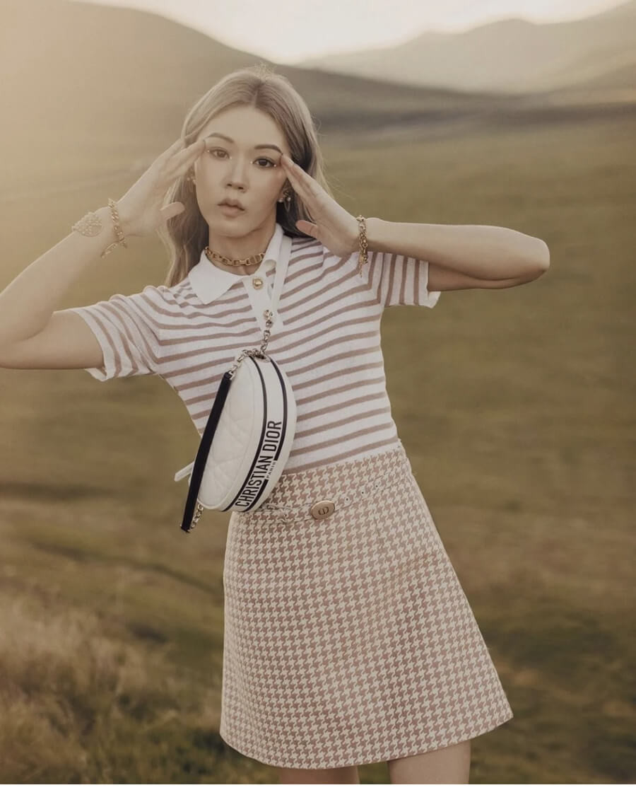 Christian Dior Small Vibe Hobo Bag M7200 White Cannage Lambskin