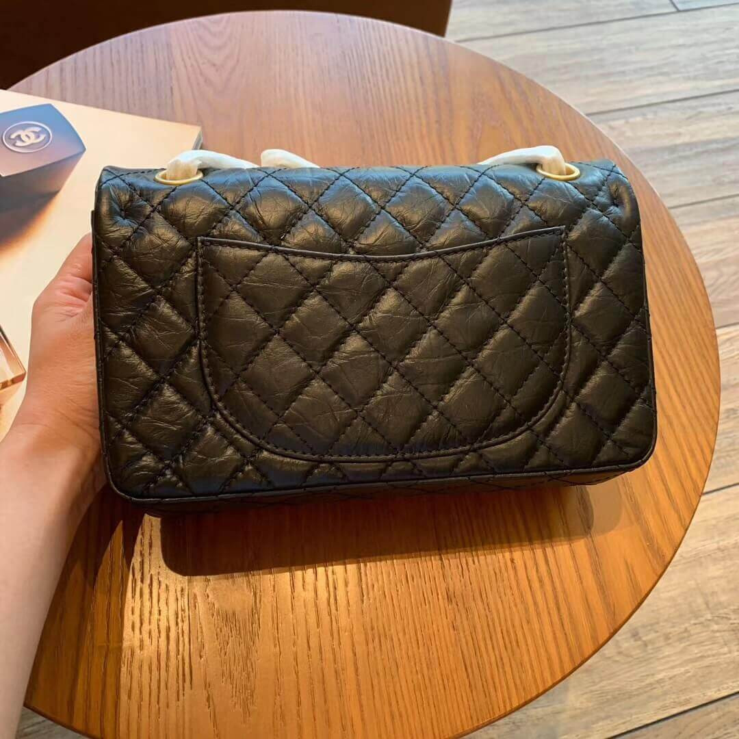 Chanel Aged Calfskin Lucky Charms 2.55 Reissue 225 Flap Black