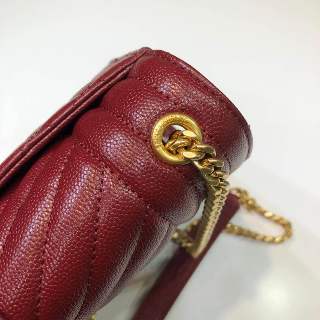 Saint Laurent Grain Leather Envelope Small Bag 526286