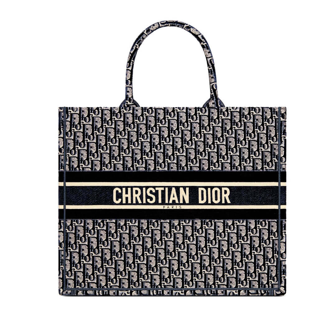 Dior Oblique Embroidered Velvet Book Tote M1286Z