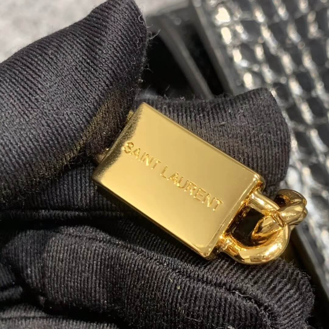 Saint Laurent Small Kate Tassel Chain Bag In Crocodile Leather 354120