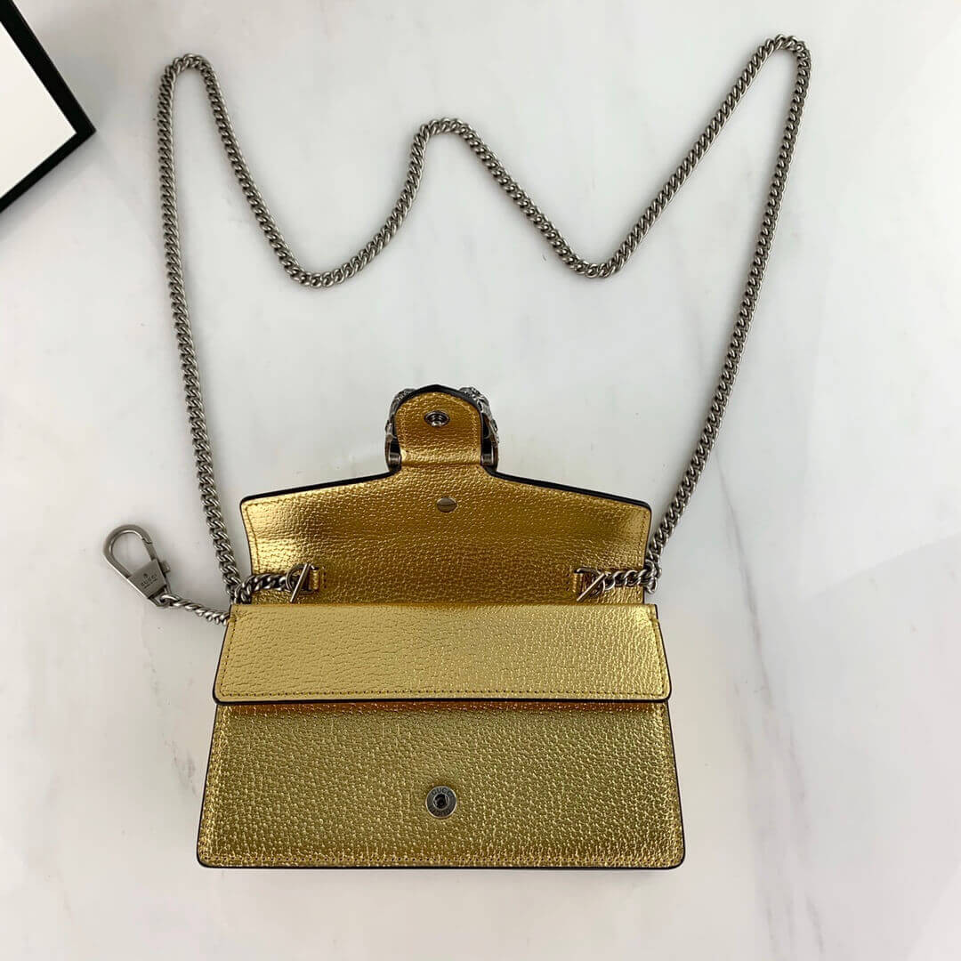 Gucci Gold Dionysus Super Mini Bag 476432