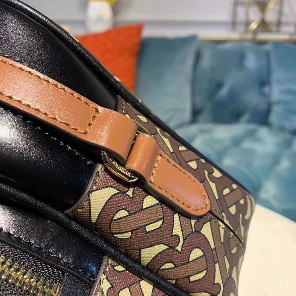 Burberry Medium Monogram Stripe E-canvas Camera Bag 80193761