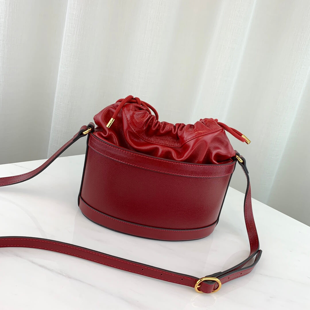 Gucci 1955 Horsebit Bucket Bag 602118 Red