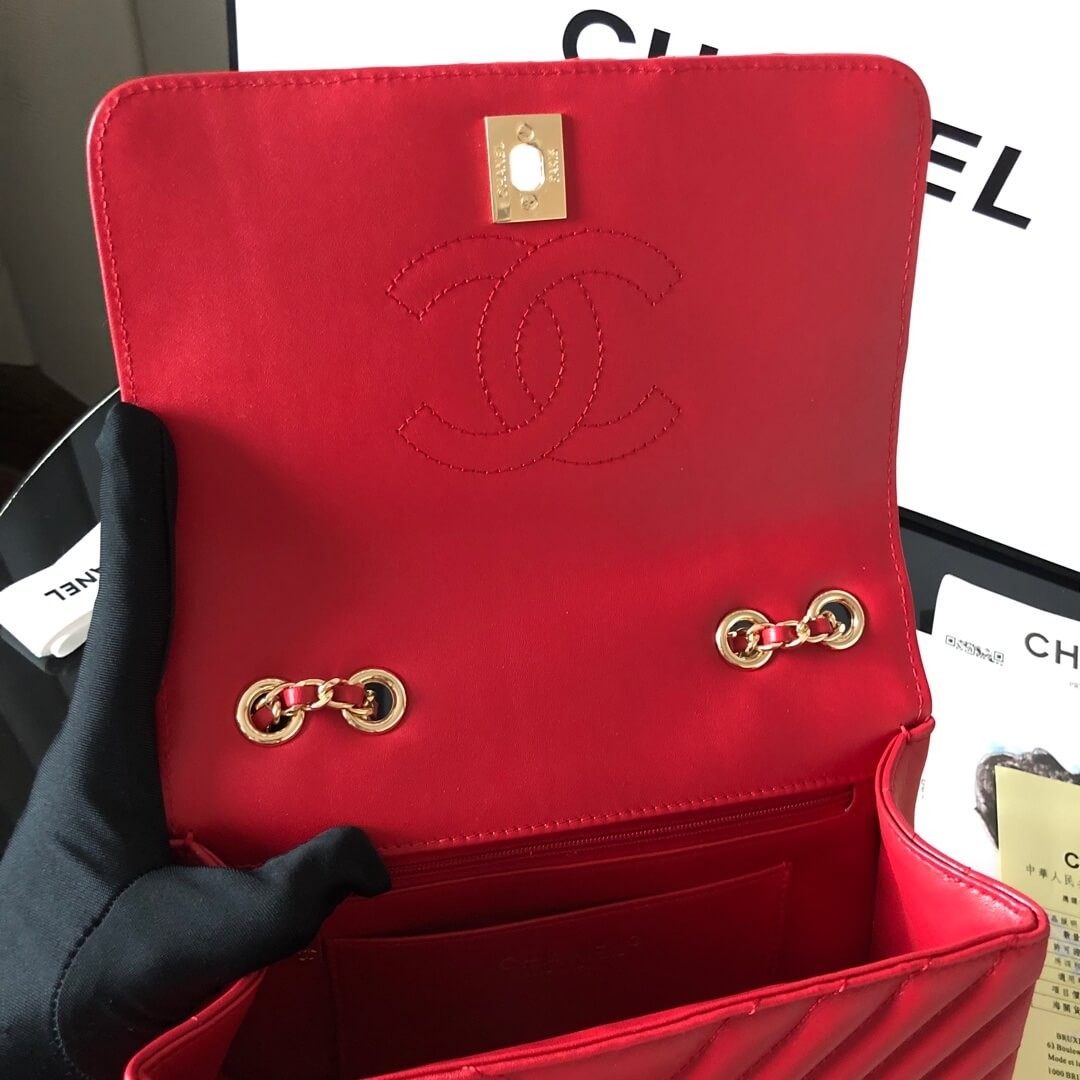 Chanel Calfskin Mini Flap Bag A91586